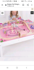 pink train set table